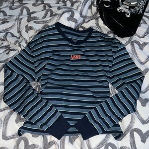 VANS striped skater long sleeve tee